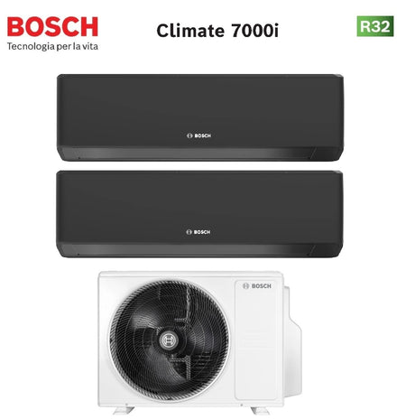 junkers bosch condizionatore dual split bosch climate 7000i black 99 con 5000m 412 e r 32 wi fi integrato