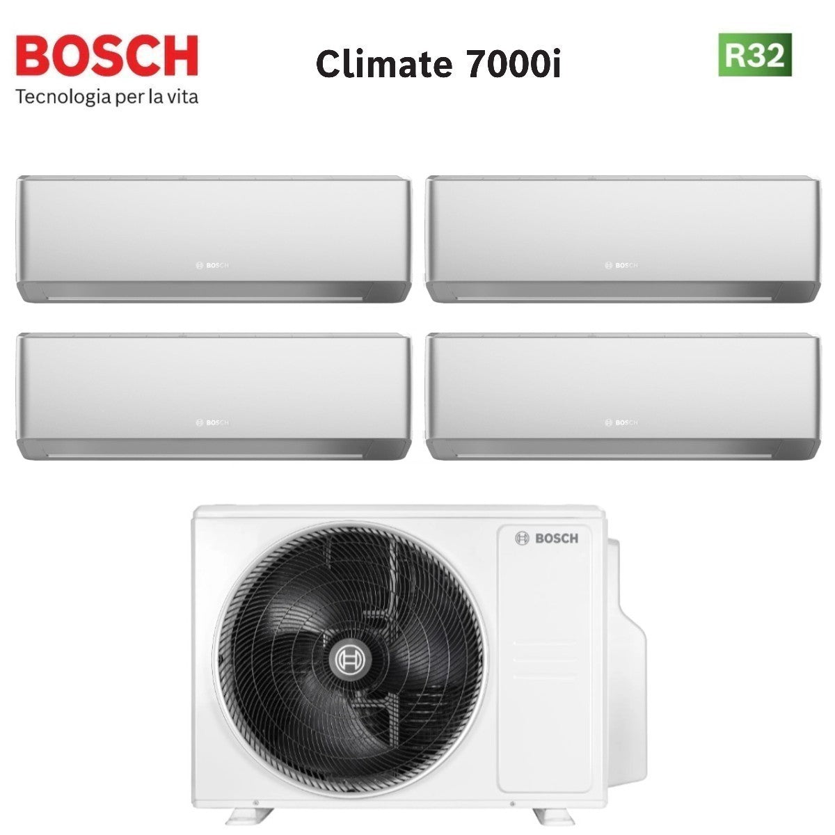 junkers bosch condizionatore quadri split bosch climate 7000i silver 791218 con 5000m 824 e r 32 wi fi integrato