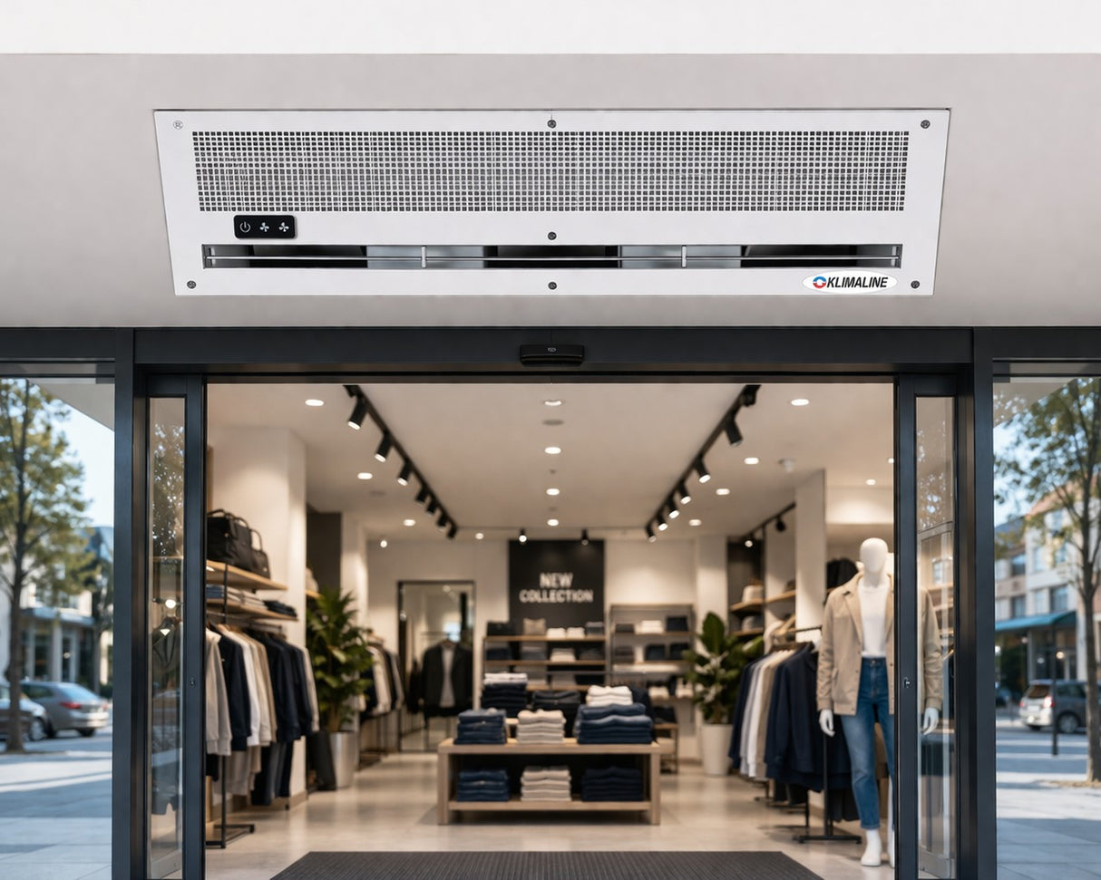klimaline barriera d aria ad incasso klimaline ecoline 1s 739b da 150 cm 2 velocita senza resistenza con telecomando incluso