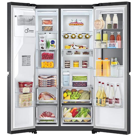 lg frigorifero side by side lg gsxv91mcae 635 litri classe e a179xl913xp735 wi fi con smartthinq nero ean 8806091270320