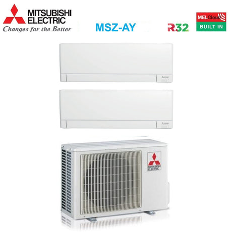 mitsubishi electric condizionatore mitsubishi electric dual split ay 1218 con mxz 2f53vf r 32 wi fi integrato