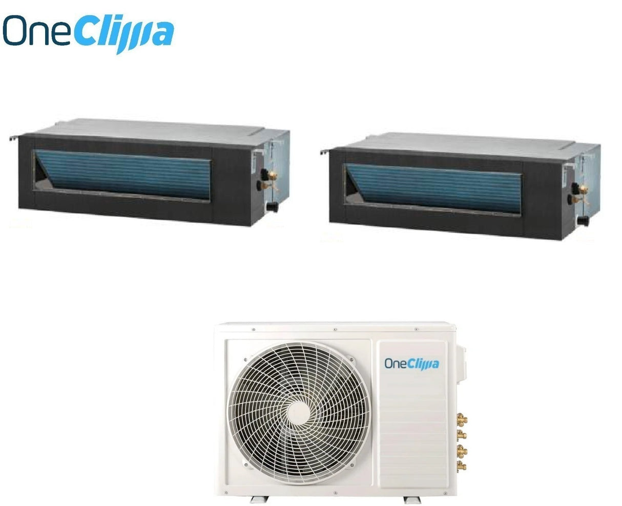 oneclima condizionatore oneclima dual split canalizzato 1818 con mlt42x5y24 r 32 wi fi optional con telecomando di serie incluso