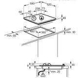 piano gas egs6434x 60cm 4f inox 28773
