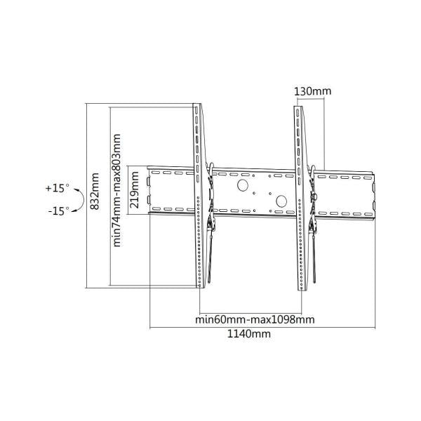 supporto per tv a parete neomounts lfd w2000