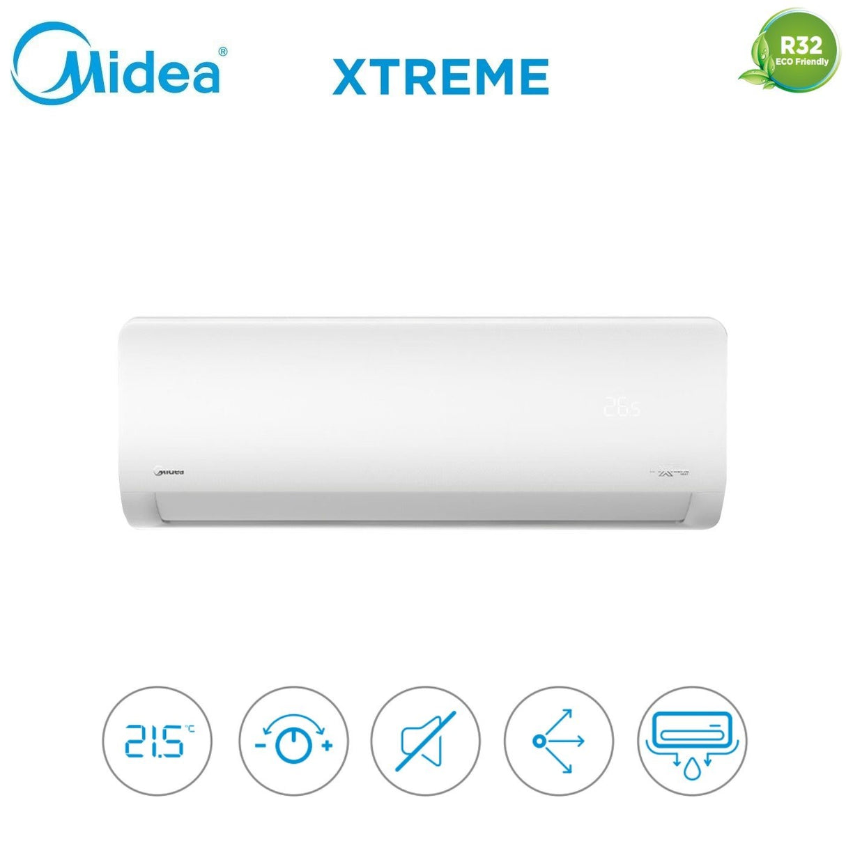 unita interna a parete midea inverter serie xtreme pro 24000 btu msagdu 24hrfn8 r 32 wi fi integrato