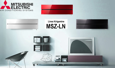 unita interna a parete mitsubishi electric inverter serie kirigamine style 9000 btu msz ln25vgv colore pearl white bianco perla