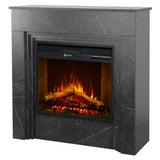 divina fire camino elettrico da terra divine fire bellini effetto marmo nero