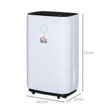 easycomfort deumidificatore da 20l 3 modalita e 2 velocita timer 24h design silenzioso 33.5x23x57cm bianco