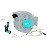 easycomfort easycomfort avvolgitubo automatico a parete e portatile lunghezza 302 m sistema di blocco e 7 getti verde