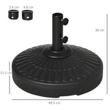 easycomfort easycomfort base per ombrellone da giardino di diametro 38 48 mm con riempimento laterale 48 5x36 cm