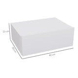 easycomfort easycomfort comodino sospeso moderno con cassetto in legno 40x30x15 cm bianco