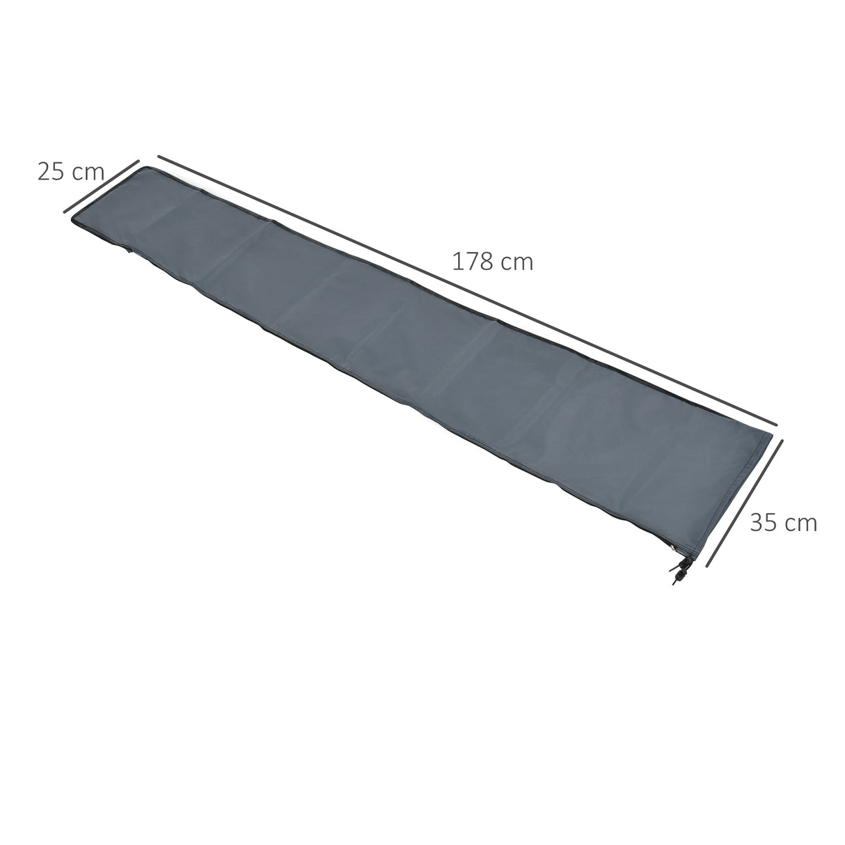 easycomfort easycomfort copertura per ombrellone impermeabile custodia copri ombrellone con cerniera e laccio grigio