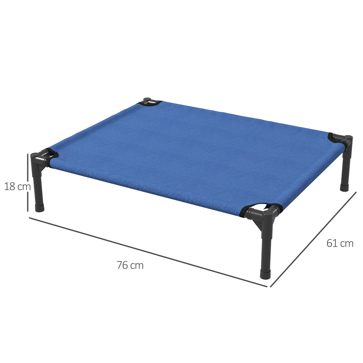 easycomfort easycomfort cuccia lettino per cani rialzato pieghevole per interno ed esterno in metallo e tessuto oxford 76x61x18 cm blu