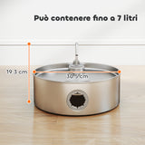 easycomfort easycomfort fontanella per gatto 7l con luce led e tripla filtrazione in acciaio inox 304 30 5x31 2x19 3 cm argento