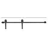 easycomfort easycomfort kit per porta scorrevole in stile rustico con binario 200cm e rotelle nero