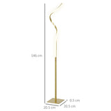 easycomfort easycomfort lampada da terra led a spirale con 3 luminosita regolabili e interruttore a pedale oro