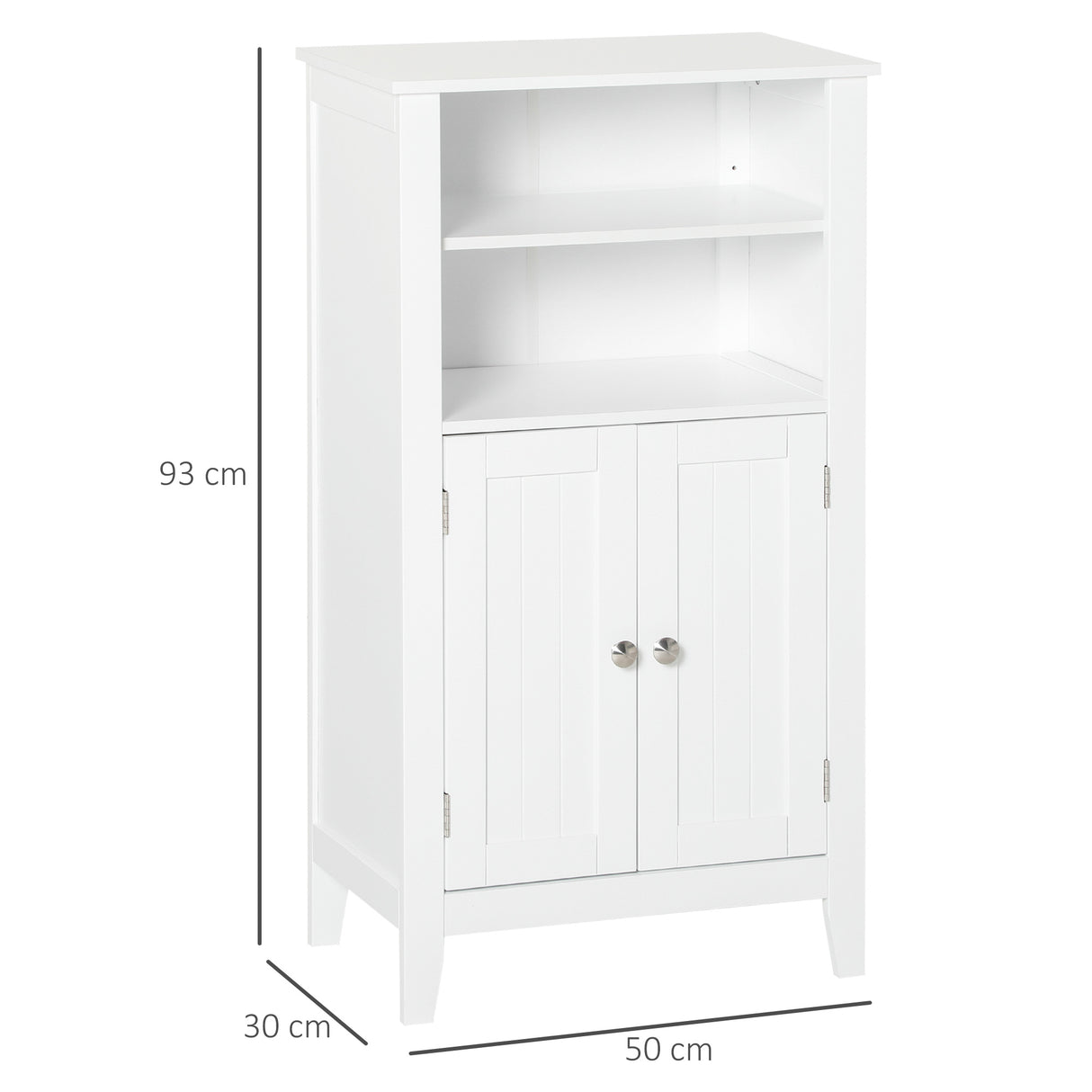 easycomfort easycomfort mobile bagno con mensole regolabili e armadietto 2 ante mobiletto bagno multiuso in legno bianco 50x30x93cm