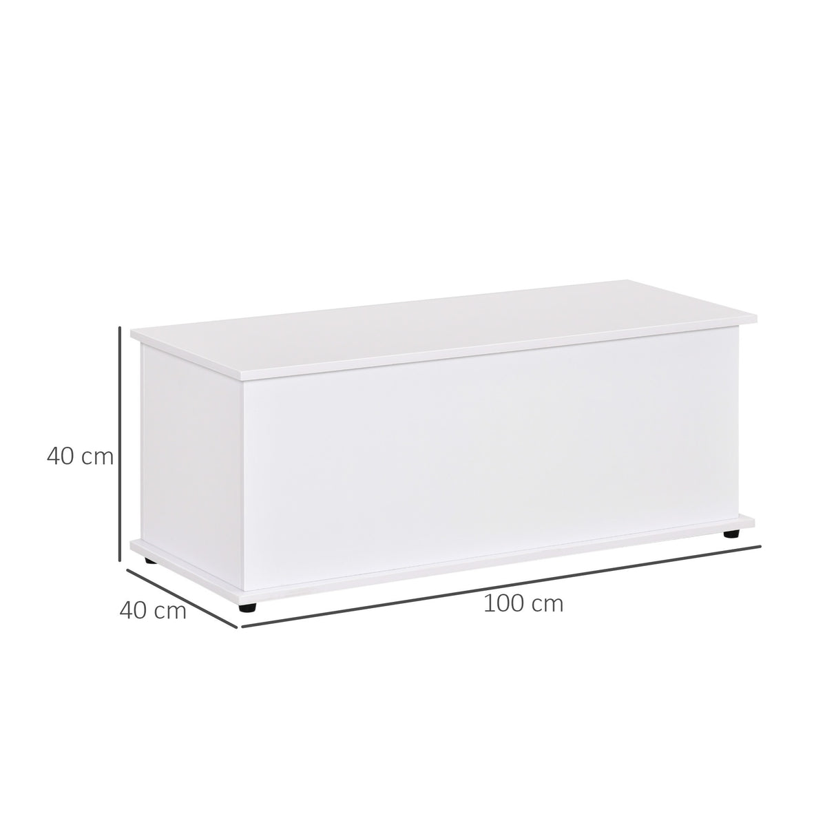 easycomfort easycomfort panca contenitore multiuso in legno truciolare con coperchio apribile per camera e ingresso 100x40x40cm bianco
