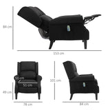 easycomfort easycomfort poltrona massaggiante e reclinabile con funzione riscaldante e telecomando 78x84x101cm nero