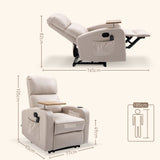 easycomfort easycomfort poltrona massaggiante e reclinabile con poggiapiedi e telecomando in microfibra 77x93x105 cm beige