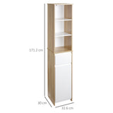 easycomfort easycomfort scaffale bagno salvaspazio in legno mobiletto a colonna con ripiani armadietto e cassetto bianco 32 6x30x171 2cm