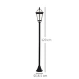 easycomfort easycomfort set 2 lampioni solari per giardino con 2 led e accensione automatica nero