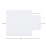 easycomfort easycomfort tappetino per sedia ufficio salvapavimento in plastica 90x120cm trasparente