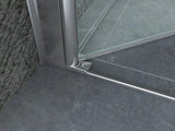 idrom porta saloon per doccia a nicchia 017 vetro temperato da 8 mm