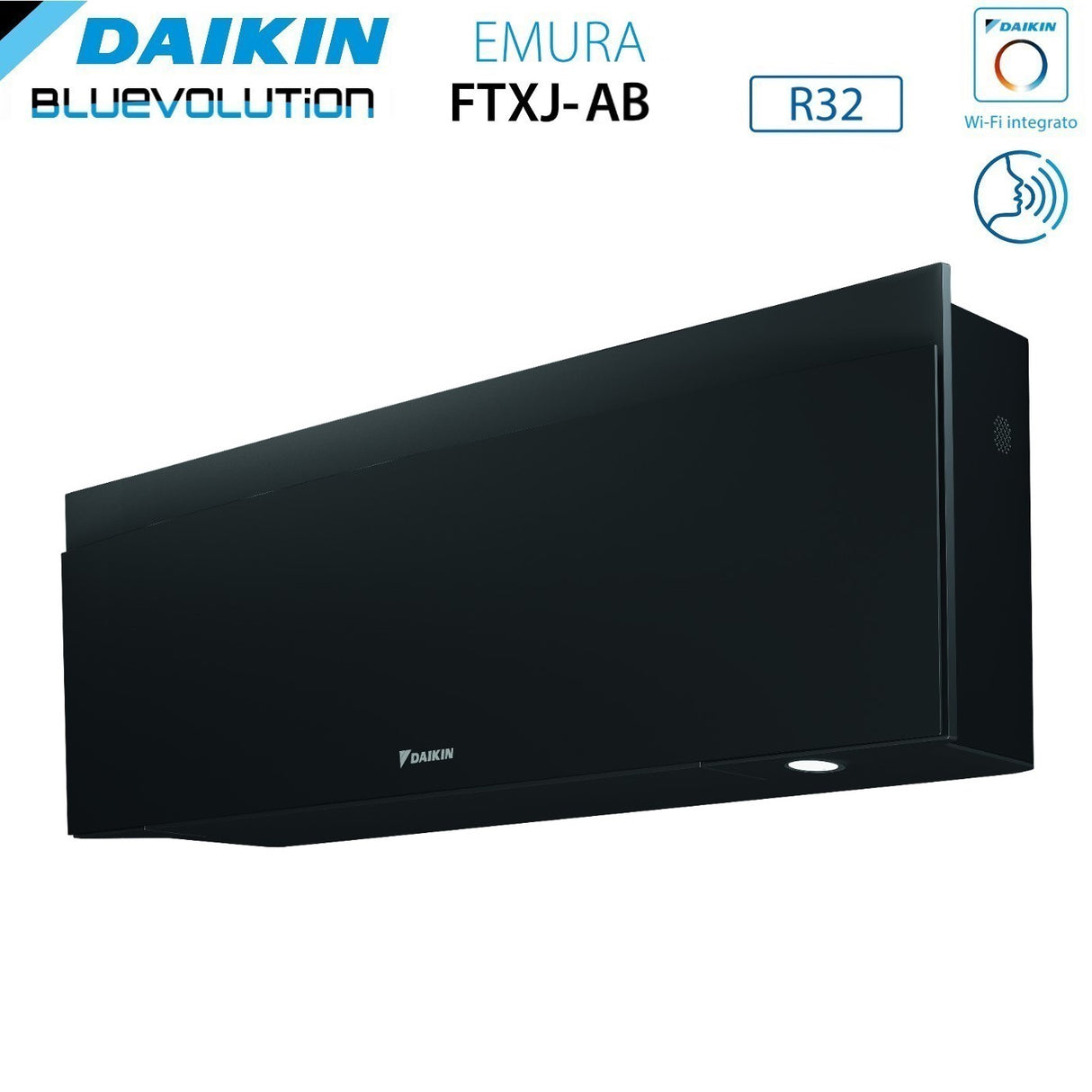 unita interna a parete daikin bluevolution serie emura black iii 7000 btu ftxj20ab r 32 wi fi integrato colore nero