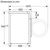 asciugatrice a pompa di calore 8 kg bosch wqg233d0it serie 6 classe a___