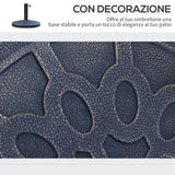easycomfort easycomfort base per ombrellone rotondo per pali da 38 e 48 mm in resina e acciaio 45 cm bronzo