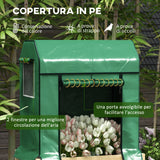 easycomfort easycomfort letto per orto rialzato con copertura in pe verde e struttura in legno 80x60x165cm