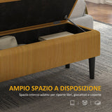 easycomfort easycomfort panca fondoletto in poliestere e legno per camera da letto e ingresso 95x38x45 cm arancione