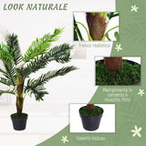 easycomfort easycomfort pianta artificiale palma cycas alta 123cm per interno ed esterno con vaso incluso