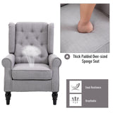easycomfort easycomfort poltrona grigia in stile francese con ampia seduta gambe rivestite in legno e cuscini sfoderabili ean 8054144133850