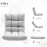 easycomfort easycomfort poltrona relax da terra con schienale reclinabile fino 180 71x55x53 5cm grigio chiaro