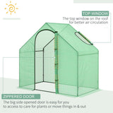 easycomfort easycomfort serra da giardino con porta a cerniera e presa daria 4 funi e paletti inclusi 180x100x168 cm verde