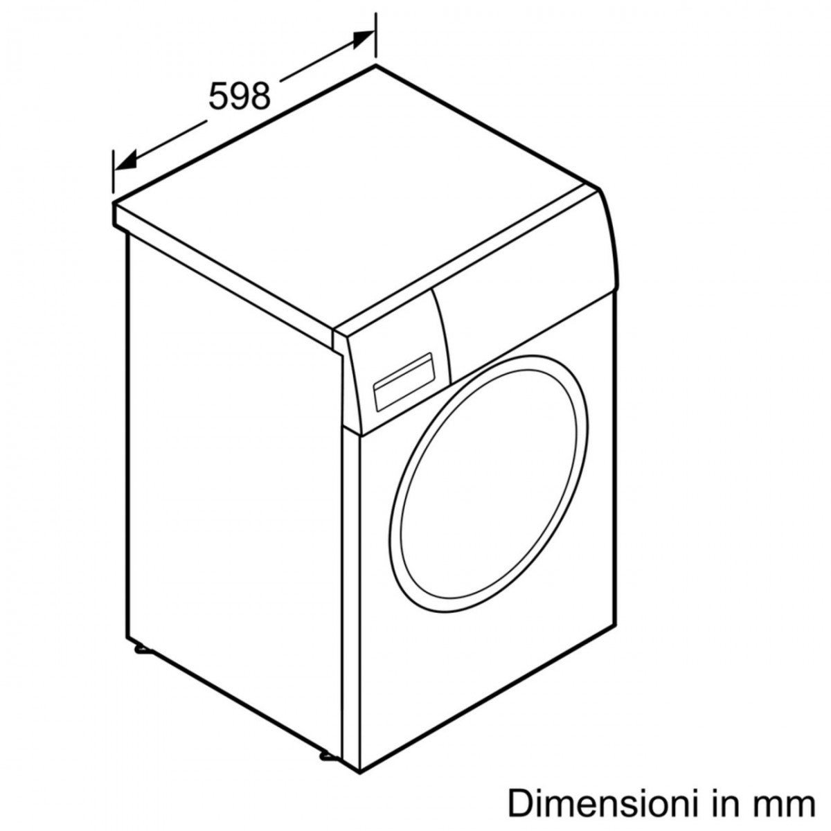 asciugatrice a condensazione bosch 8 kg a carica frontale serie 4 easyclean wth83008ii classe a_