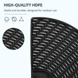 easycomfort easycomfort base per ombrellone a braccio da 4 pezzi in hdpe riempibili con acqua e sabbia 100x8 cm nero