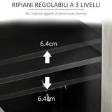 easycomfort easycomfort credenza moderna con 2 armadietti e 4 ante con apertura a pressione 121x37x75cm nero