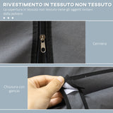 easycomfort easycomfort guardaroba in tessuto non tessuto e acciaio con 8 ripiani e 2 barre 125x43x162 5 cm grigio carbone