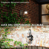 easycomfort easycomfort lampada da esterno con pannello solare impermeabile ip44 e accensione automatica nero