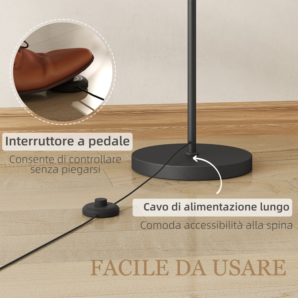 easycomfort easycomfort lampada da terra led dimmerabile con telecomando 11 temperature e 11 luminosita timer 60 minuti nero