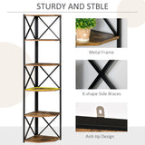 immagine-5-easycomfort-easycomfort-libreria-angolare-a-muro-scaffale-stile-industriale-in-legno-e-metallo-con-5-ripiani-39x39x175cm-marrone-rustico