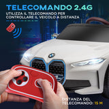 easycomfort easycomfort macchina elettrica per bambini 3 6 anni con licenza bmw con telecomando clacson e fari 115x67x45 cm bianca
