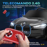 easycomfort easycomfort macchina elettrica per bambini 3 6 anni con licenza bmw con telecomando clacson e fari 115x67x45 cm nera