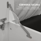 easycomfort easycomfort panca contenitore multiuso in legno per camera e ingresso 80x40x40 cm bianco