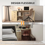 easycomfort easycomfort scrivania angolare per pc con 3 cassetti e ripiani aperti in legno e metallo 117x83 5x76 cm noce