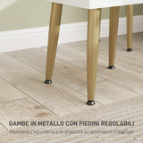 easycomfort easycomfort set tavolo da trucco con 3 cassetti e specchio con sgabello da trucco portaoggetti bianco