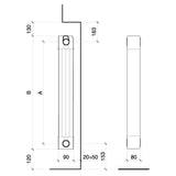 radiatore termosifone in alluminio fondital garda s90 da 3 a 6 elementi interasse 1800 mm